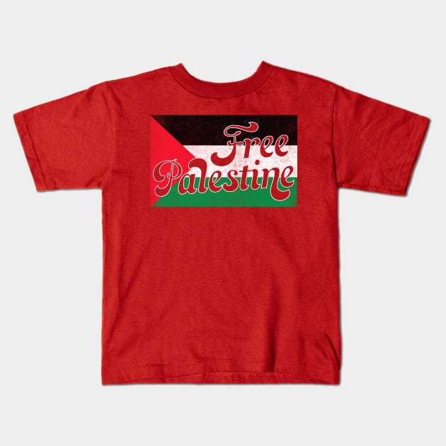 Free Palestine // Support Palestine Kids T-Shirt by DankFutura